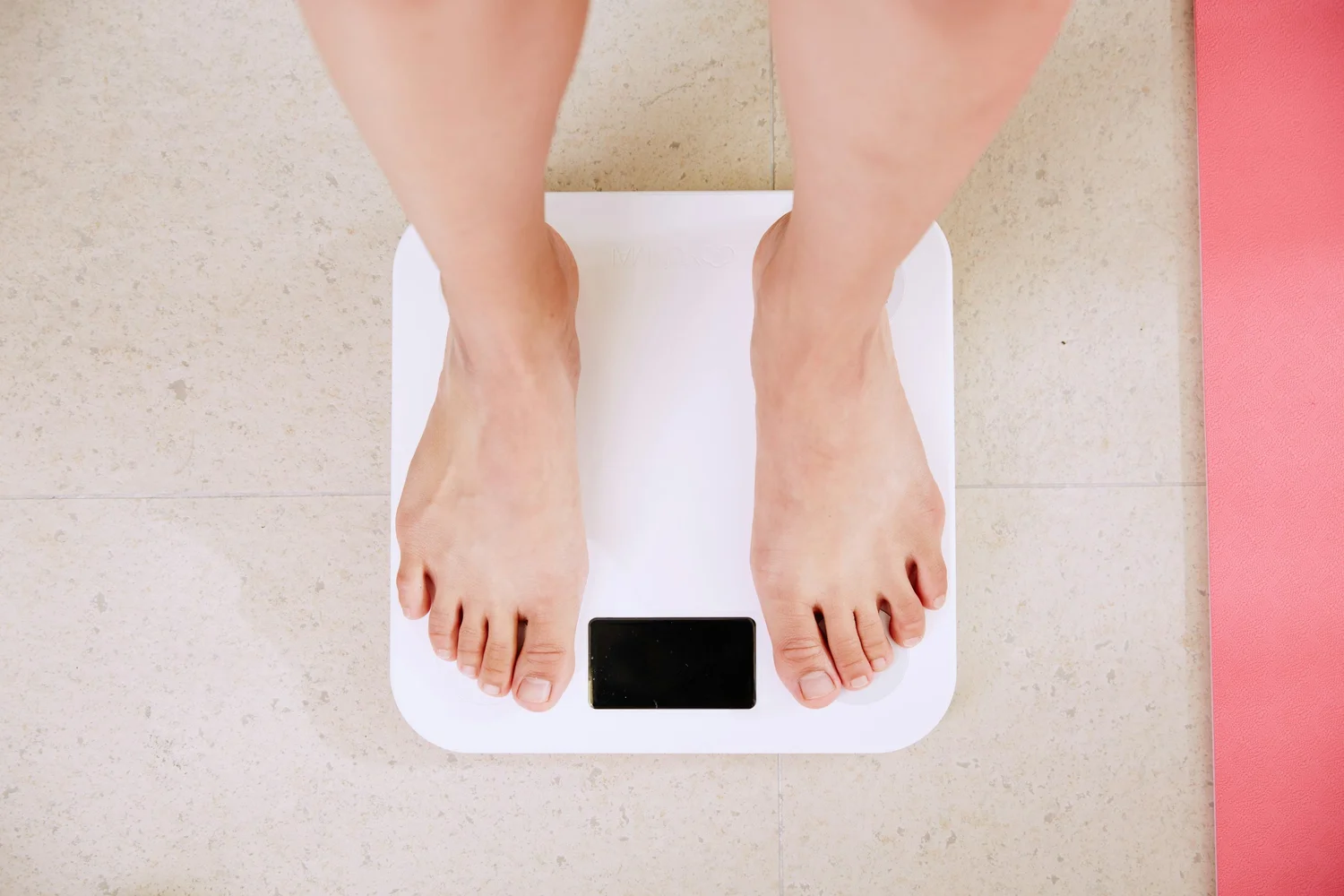 A bathroom scale